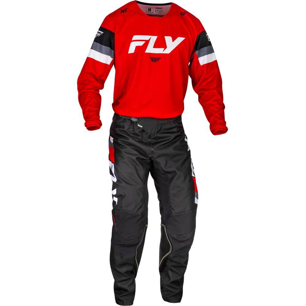 Polera FLY RACING KINETIC PRIX RED/GREY/WHITE