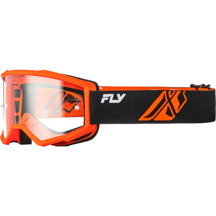 Antiparra FLY RACING Focus Google BLACK/ORANGE W/ CLEAR LENS
