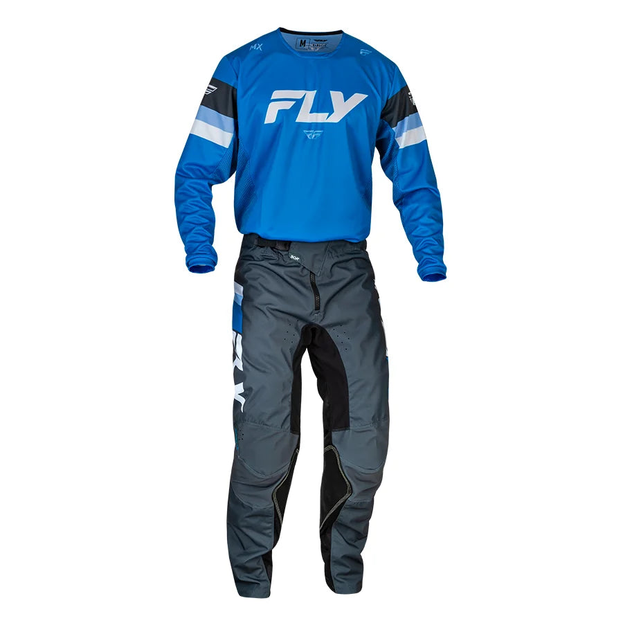 Polera FLY RACING KINETIC PRIX BRIGHT BLUE/CHARCOAL/WHITE