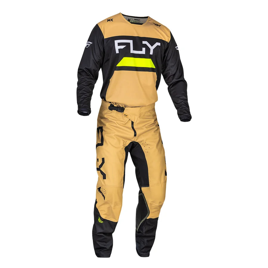 Polera FLY RACING KINETIC RELOAD KHAKI BLACK HI-VIS