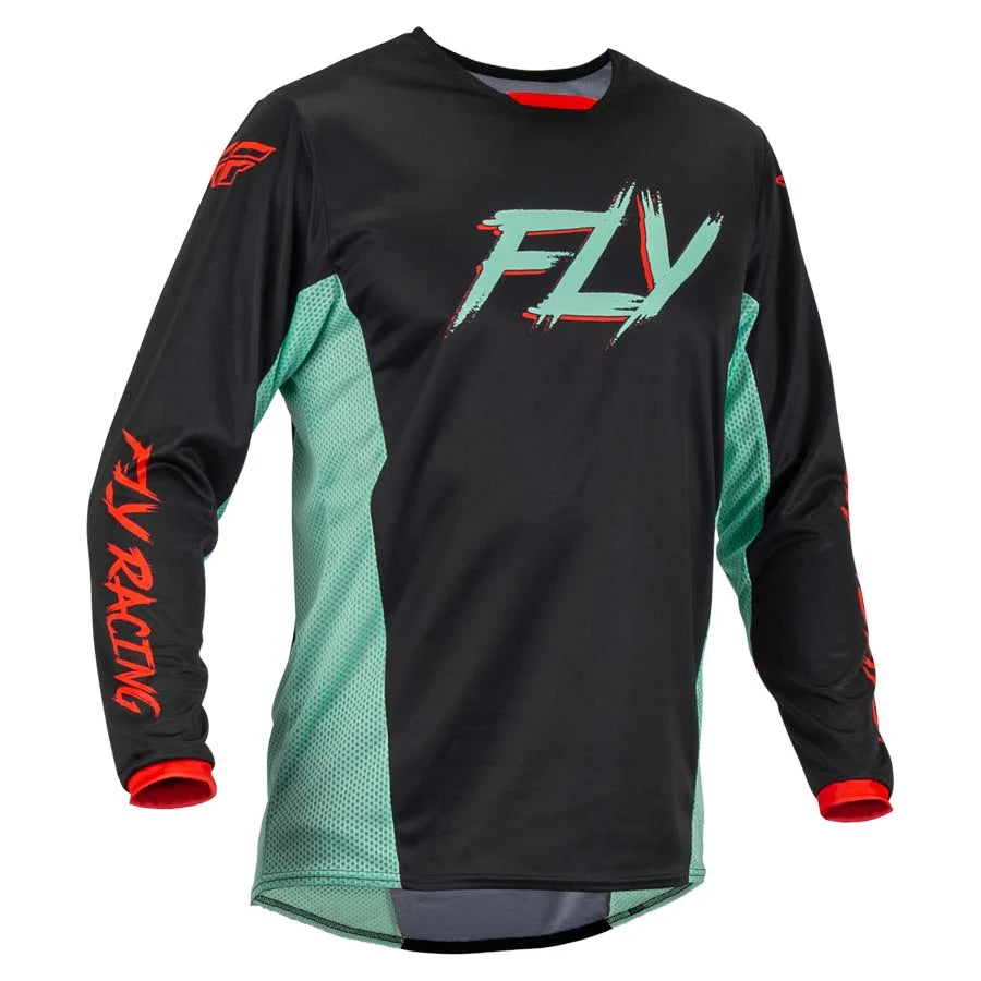 Polera FLY RACING KINETIC SE RAVE BLACK/MINT/RED