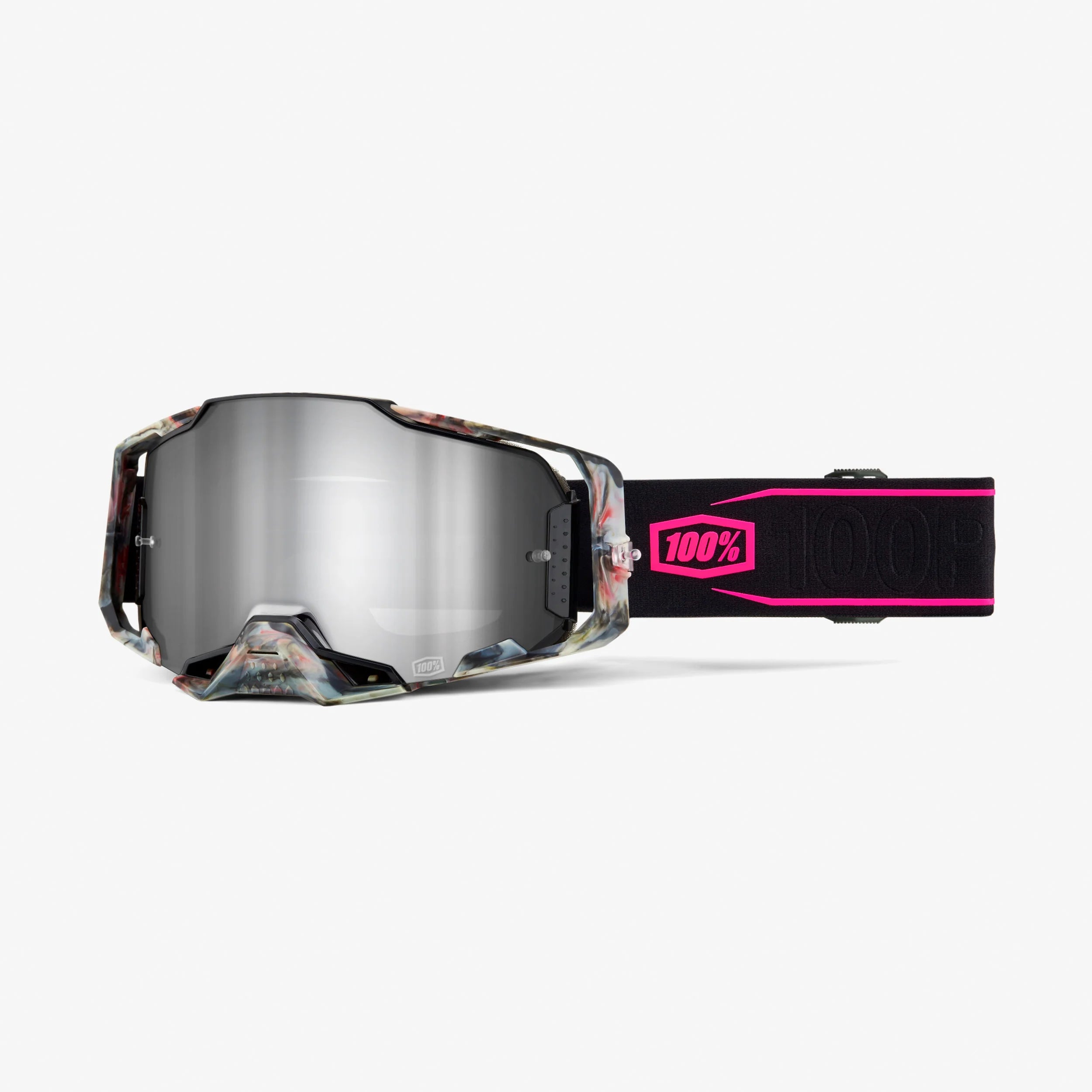 Antiparra 100% ARMEGA Goggle Sarcelle Mirror Silver Lens