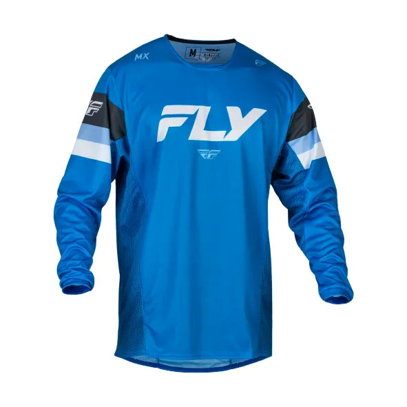 Polera FLY RACING KINETIC PRIX BRIGHT BLUE/CHARCOAL/WHITE