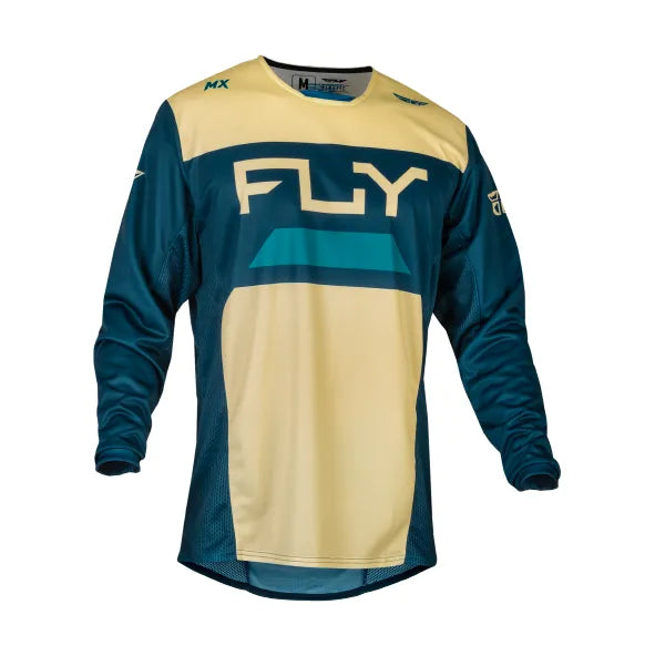Polera FLY RACING KINETIC RELOAD IVORY/NAVY/COBALT