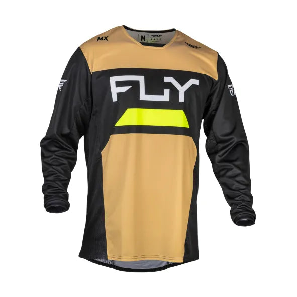 Polera FLY RACING KINETIC RELOAD KHAKI BLACK HI-VIS