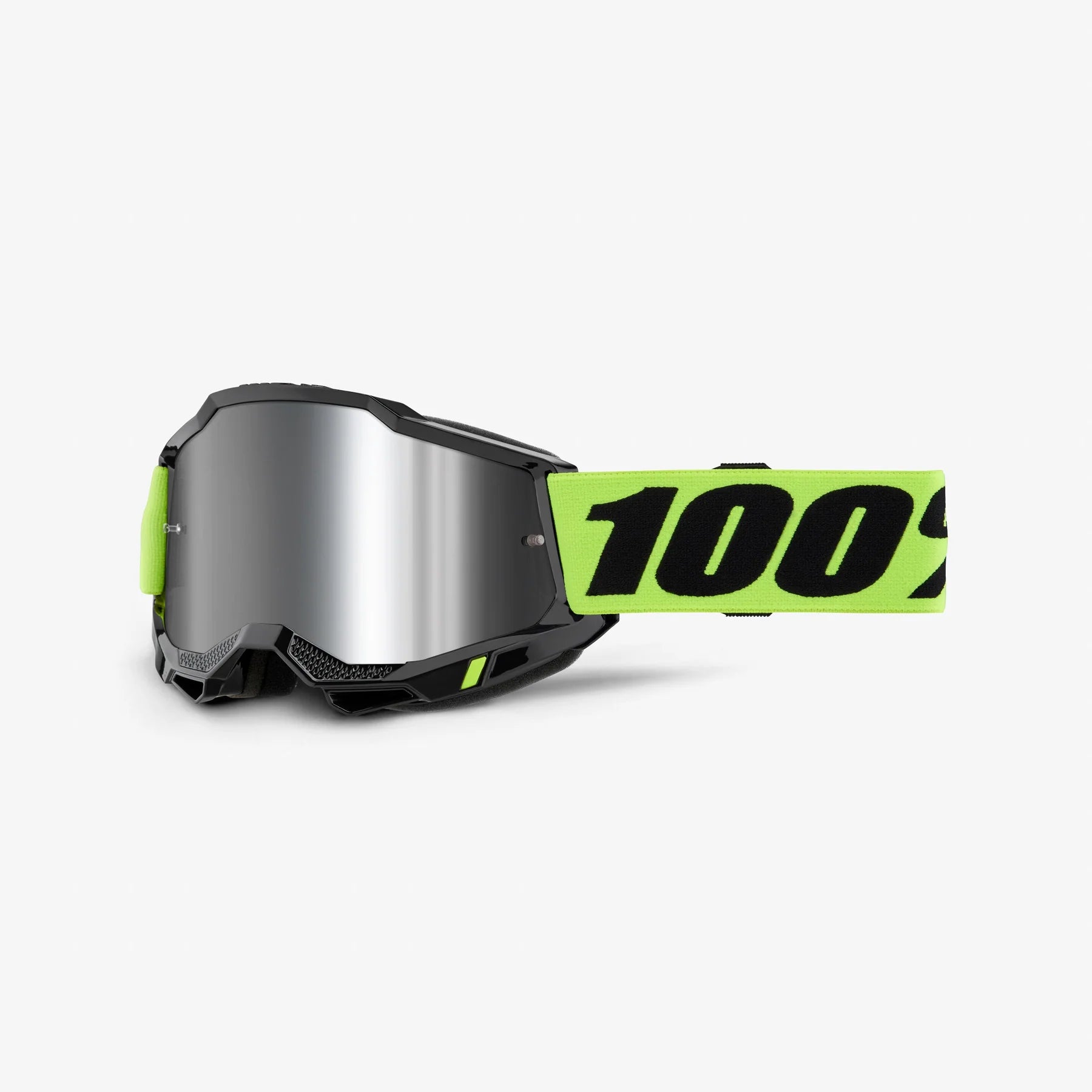 Antiparra 100% ACCURI 2 Goggle Neon Yellow Mirror Silver Lens