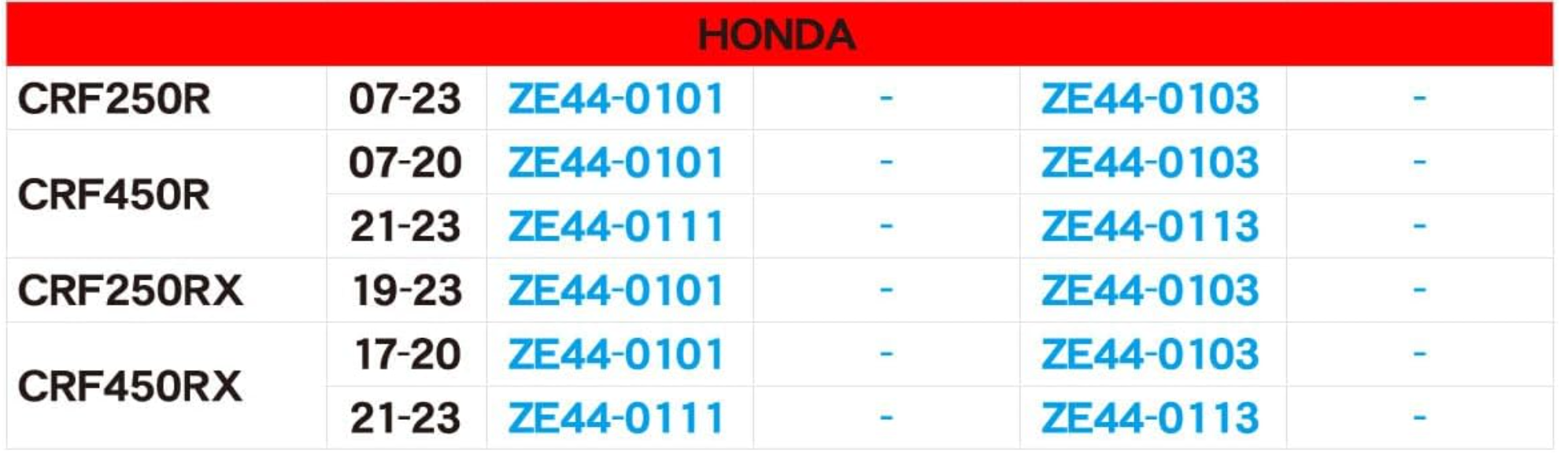 Juego De Manillas Retráctiles ZETA HONDA