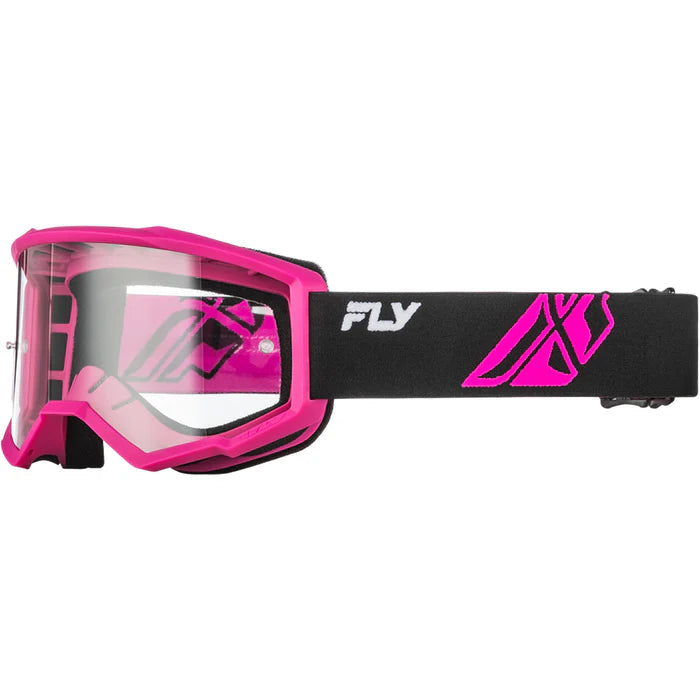 Antiparra FLY RACING Focus Google BLACK/PINK W/ CLEAR LENS