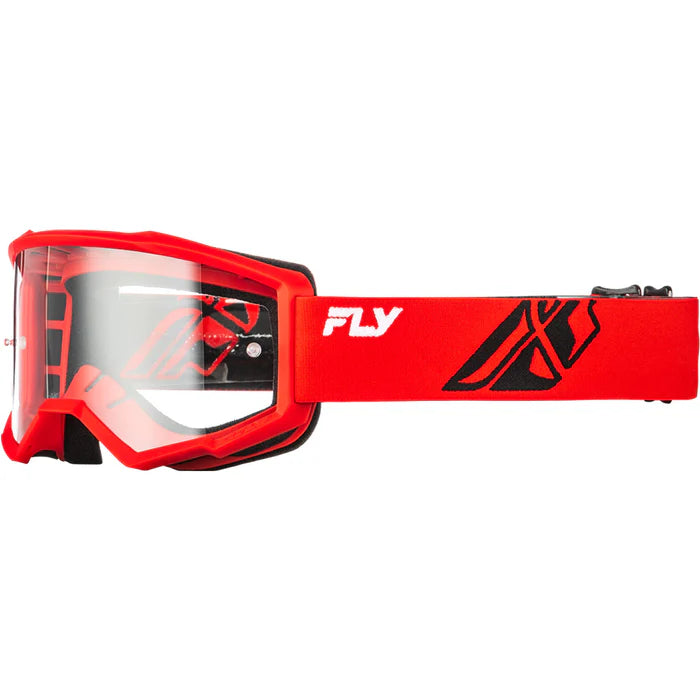 Antiparra FLY RACING Focus Google RED/BLACK W/ CLEAR LENS