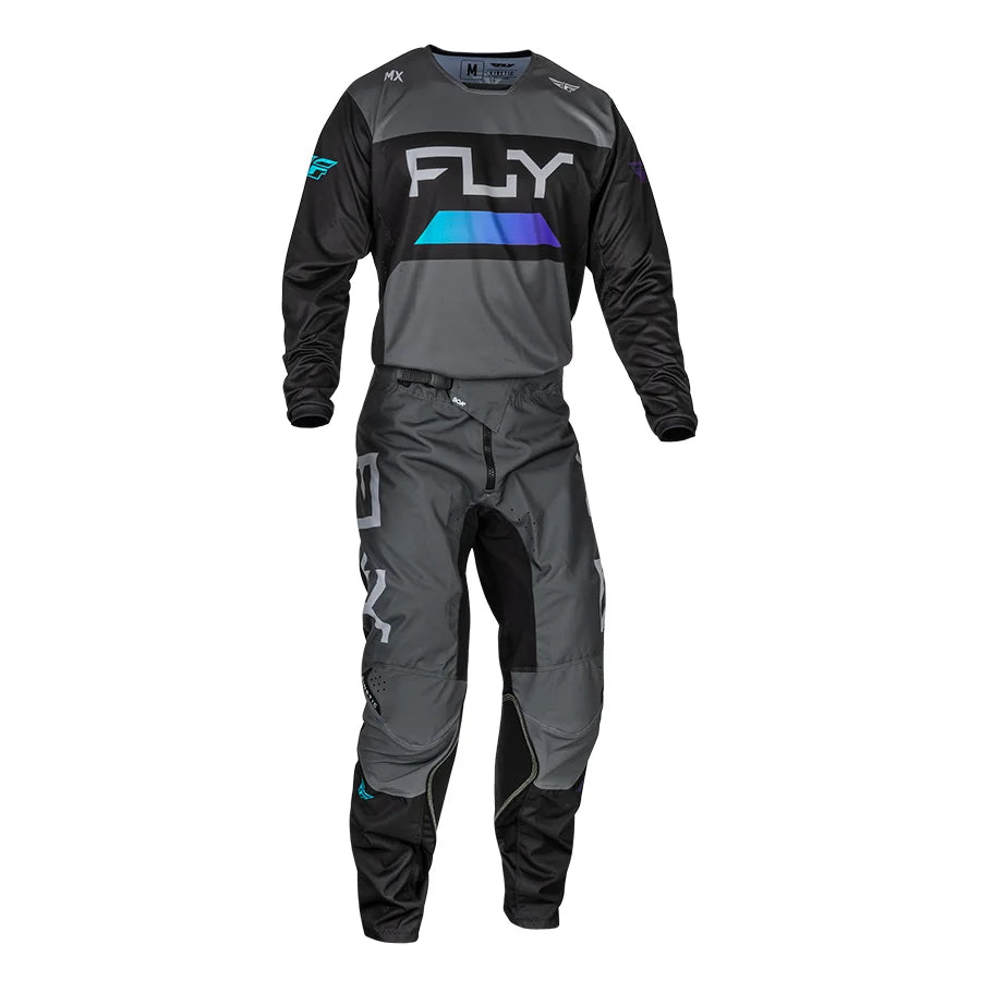 Pantalón FLY RACING KINETIC RELOAD CHARCOAL BLACK BLUE IRIDIUM