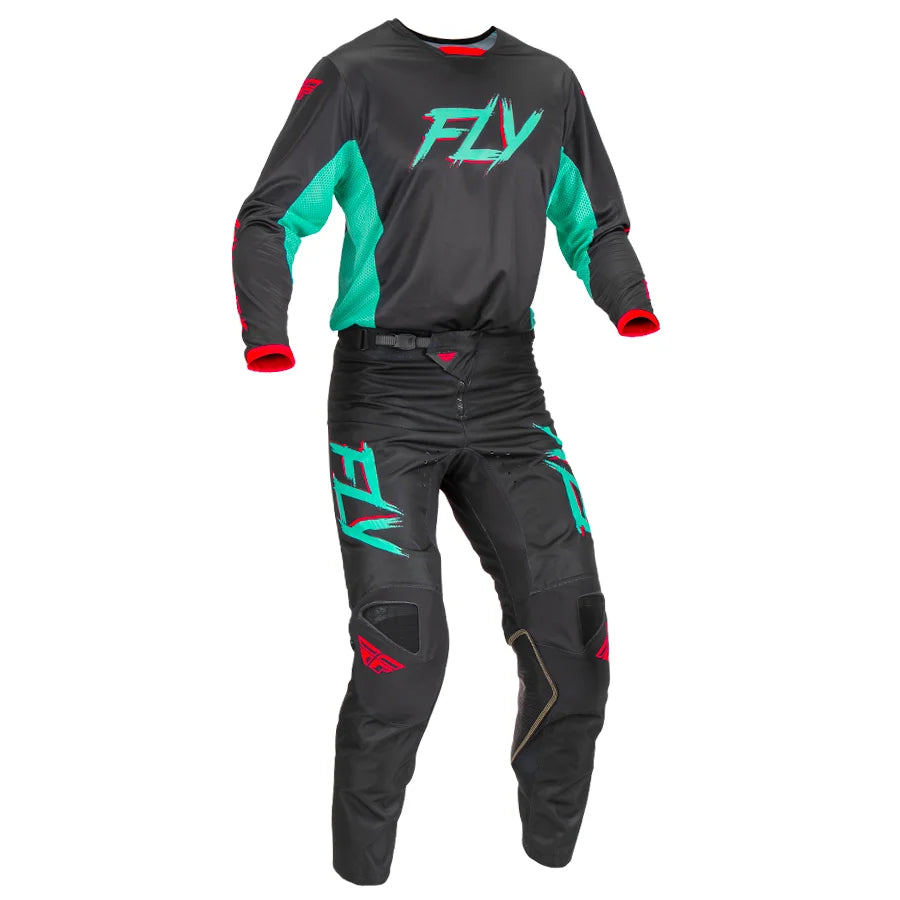 Pantalón FLY RACING KINETIC S.E. RAVE BLACK/MINT/RED