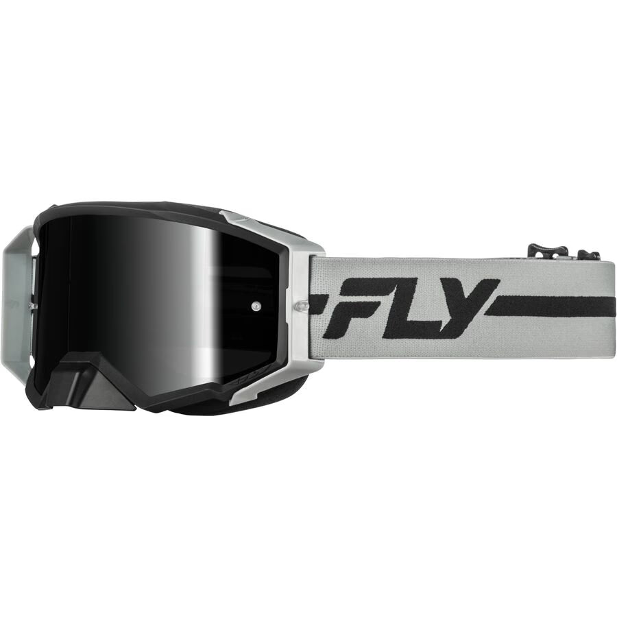 Antiparra FLY RACING ZONE PRO GOGGLE GREY/BLACK W/ BLACK MIRROR/SMOKE LENS
