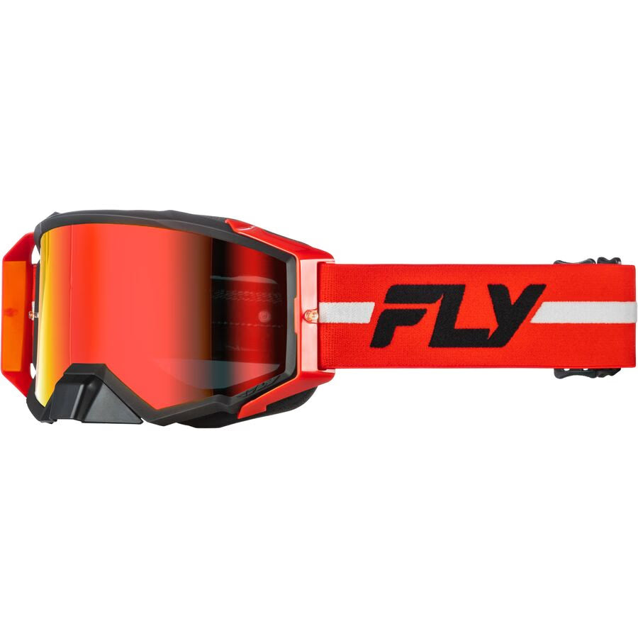 Antiparra FLY RACING ZONE PRO GOGGLE RED/BLACK/GREY W/RED MIRROR/SMOKE LENS