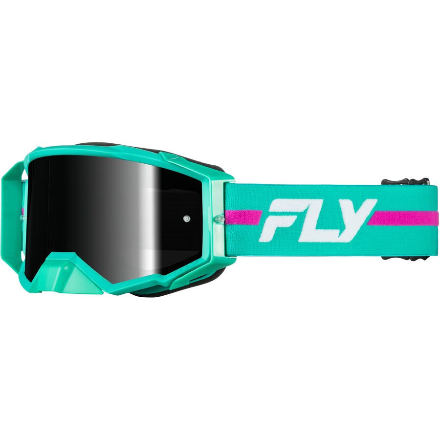Antiparra FLY RACING ZONE PRO GOGGLE TEAL/PURPLE W/ BLACK MIRROR/SMOKE LENS