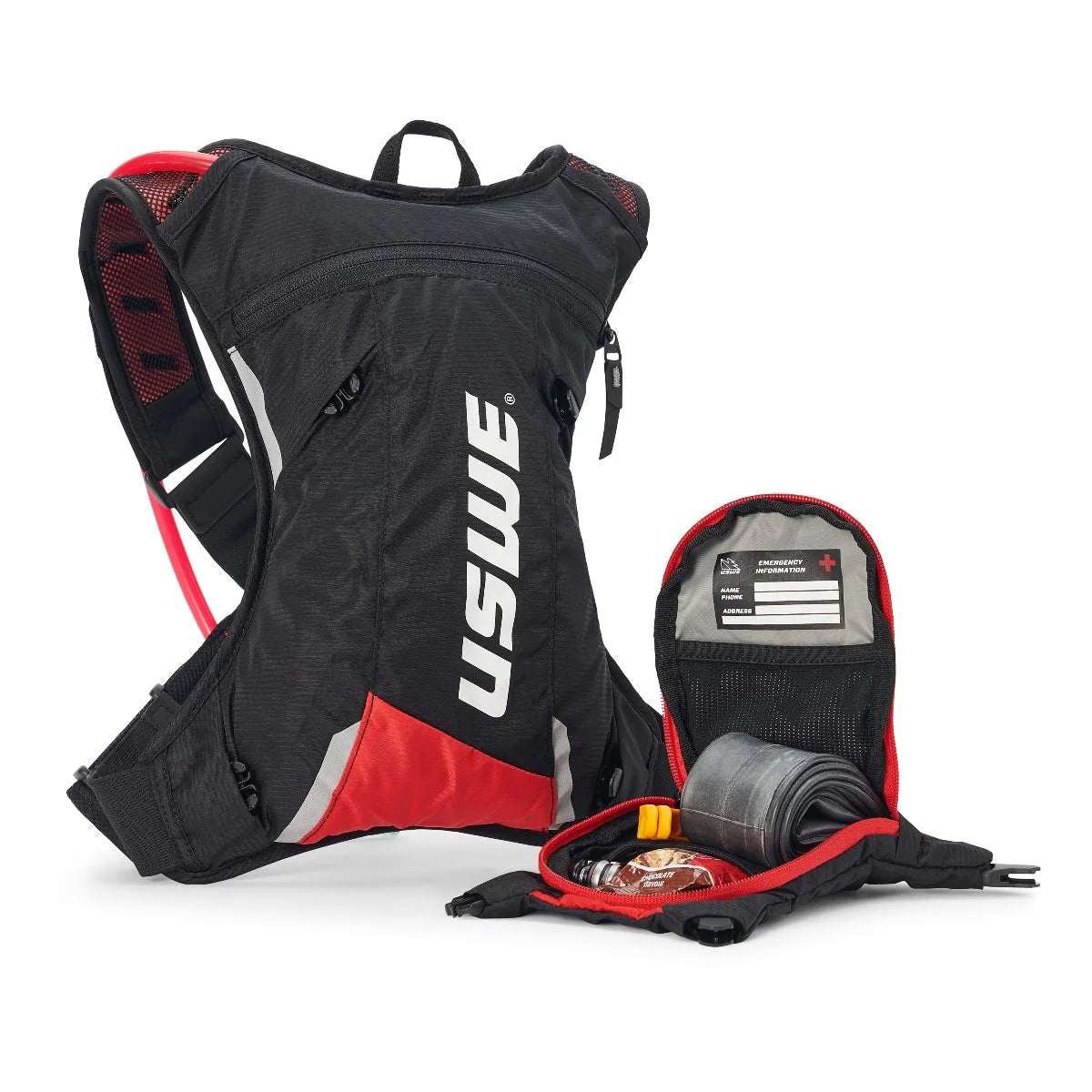 Mochila USWE Mtb Hydro 3 Negro / Rojo