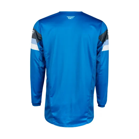 Polera FLY RACING KINETIC PRIX BRIGHT BLUE/CHARCOAL/WHITE