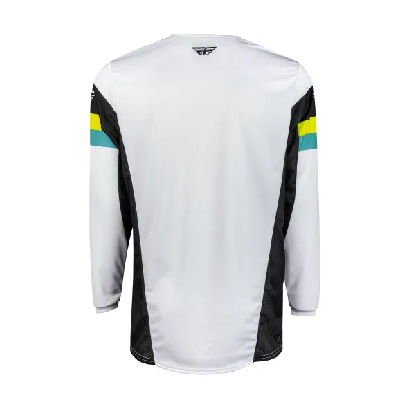 Polera FLY RACING KINETIC PRIX WHITE BLACK HI-VIS