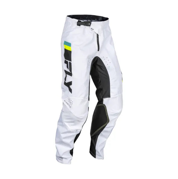 Pantalón FLY RACING KINETIC PRIX WHITE BLACK HI-VIS