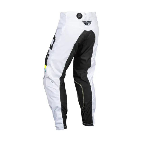 Pantalón FLY RACING KINETIC PRIX WHITE BLACK HI-VIS